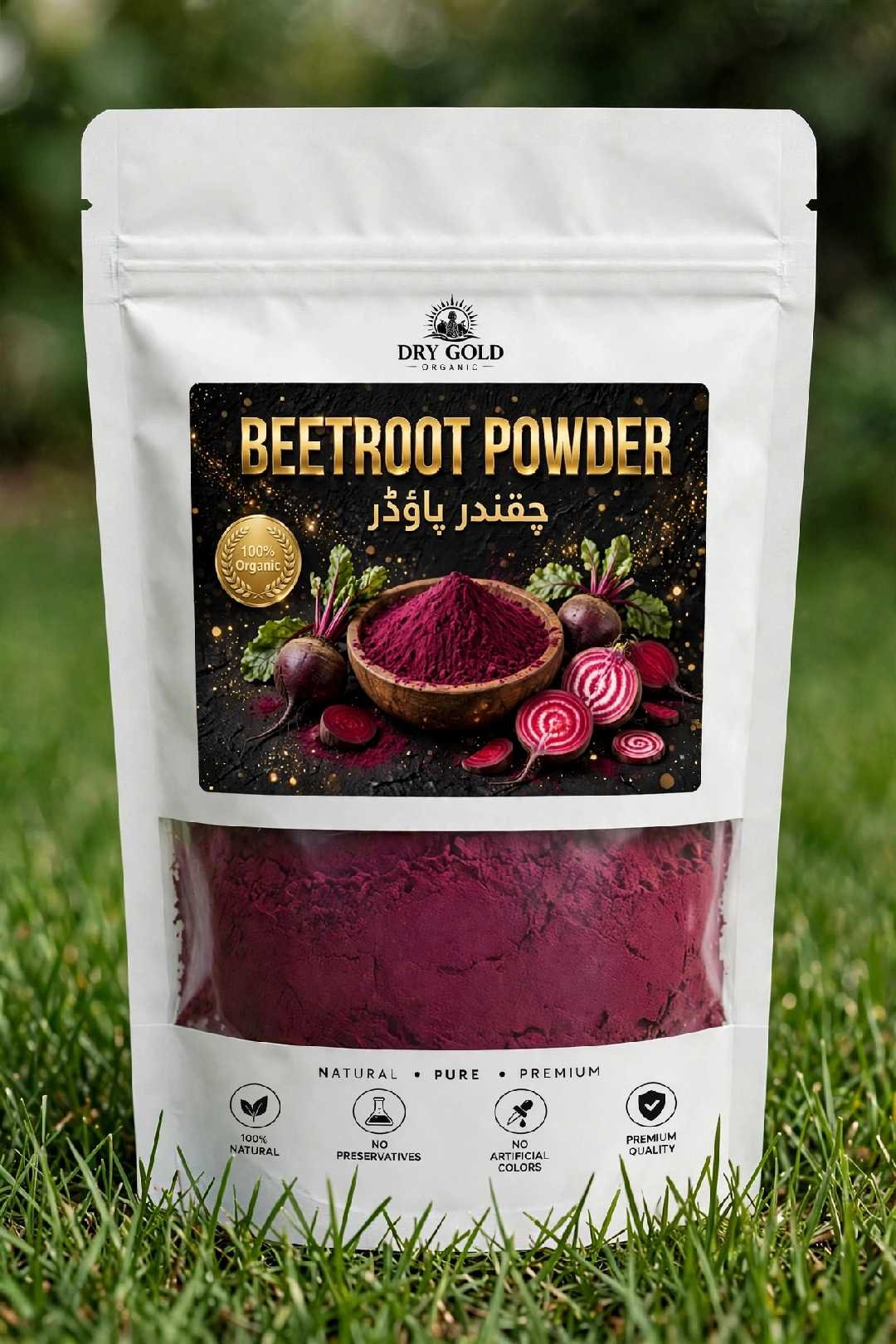 Dry Gold Organic Beetroot Powder pouch