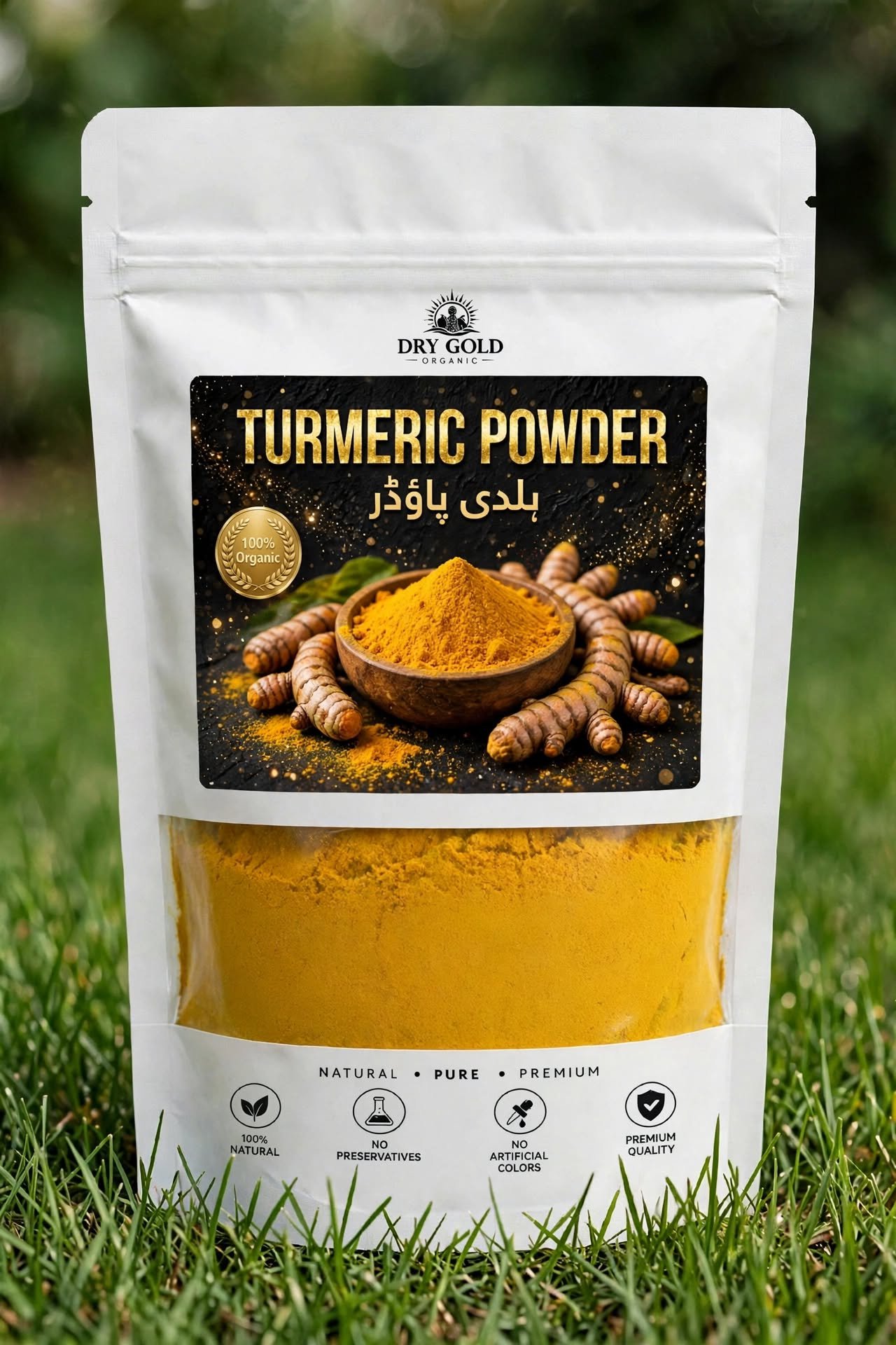 Dry Gold Organic Turmeric Powder pouch