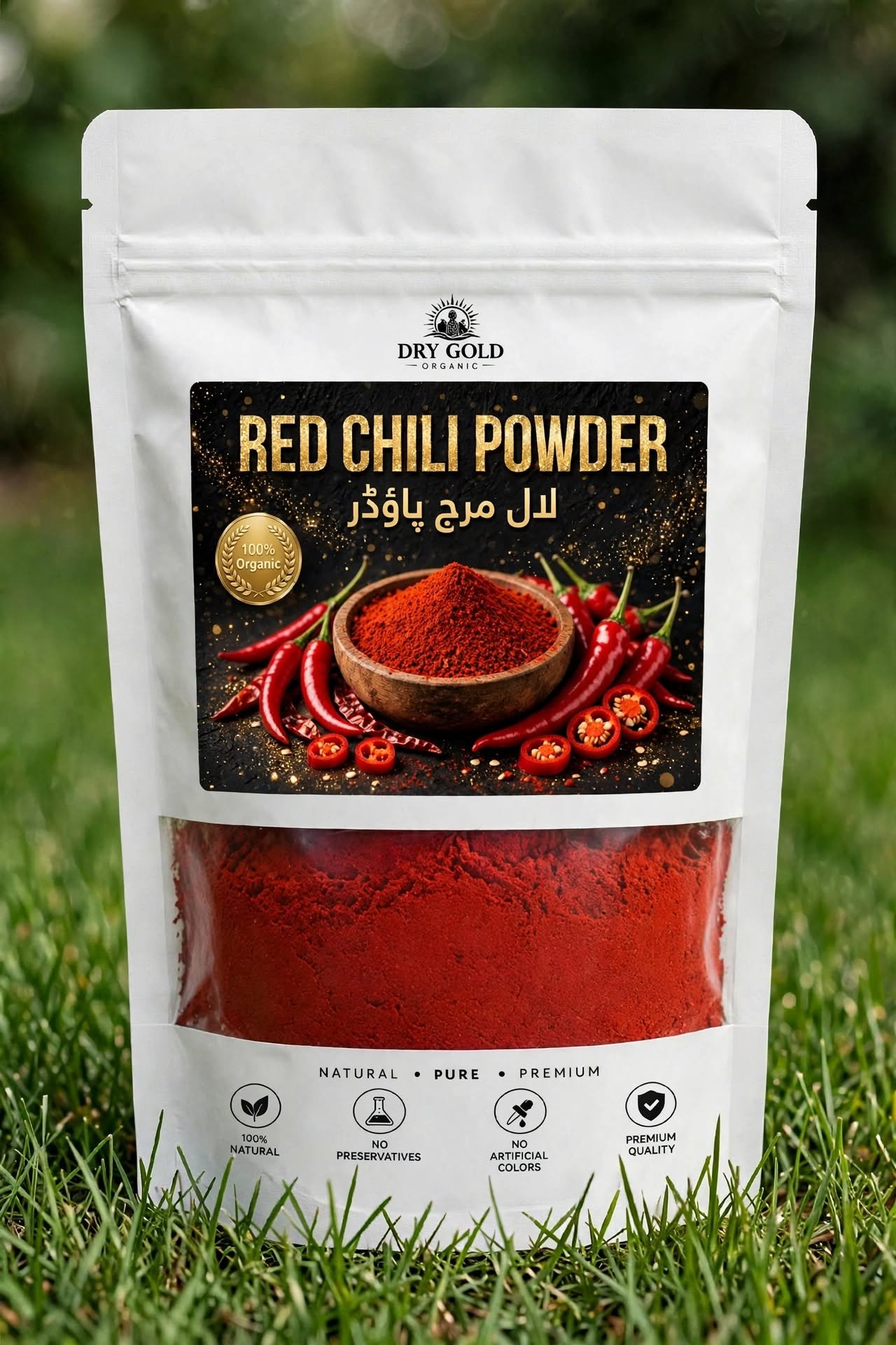 Dry Gold Organic Red Chilli Powder pouch