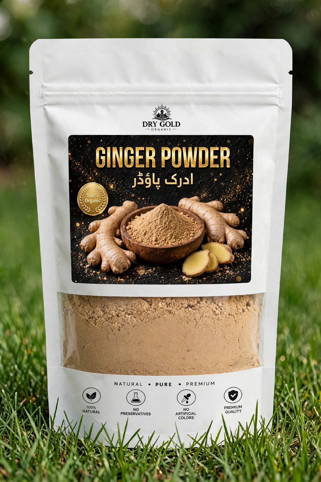 Dry Gold Organic Ginger Powder pouch