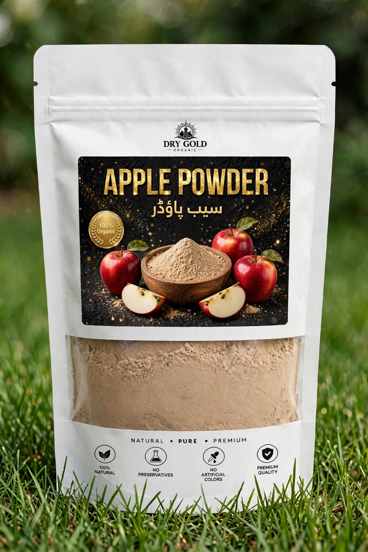 Dry Gold Organic Apple Powder pouch