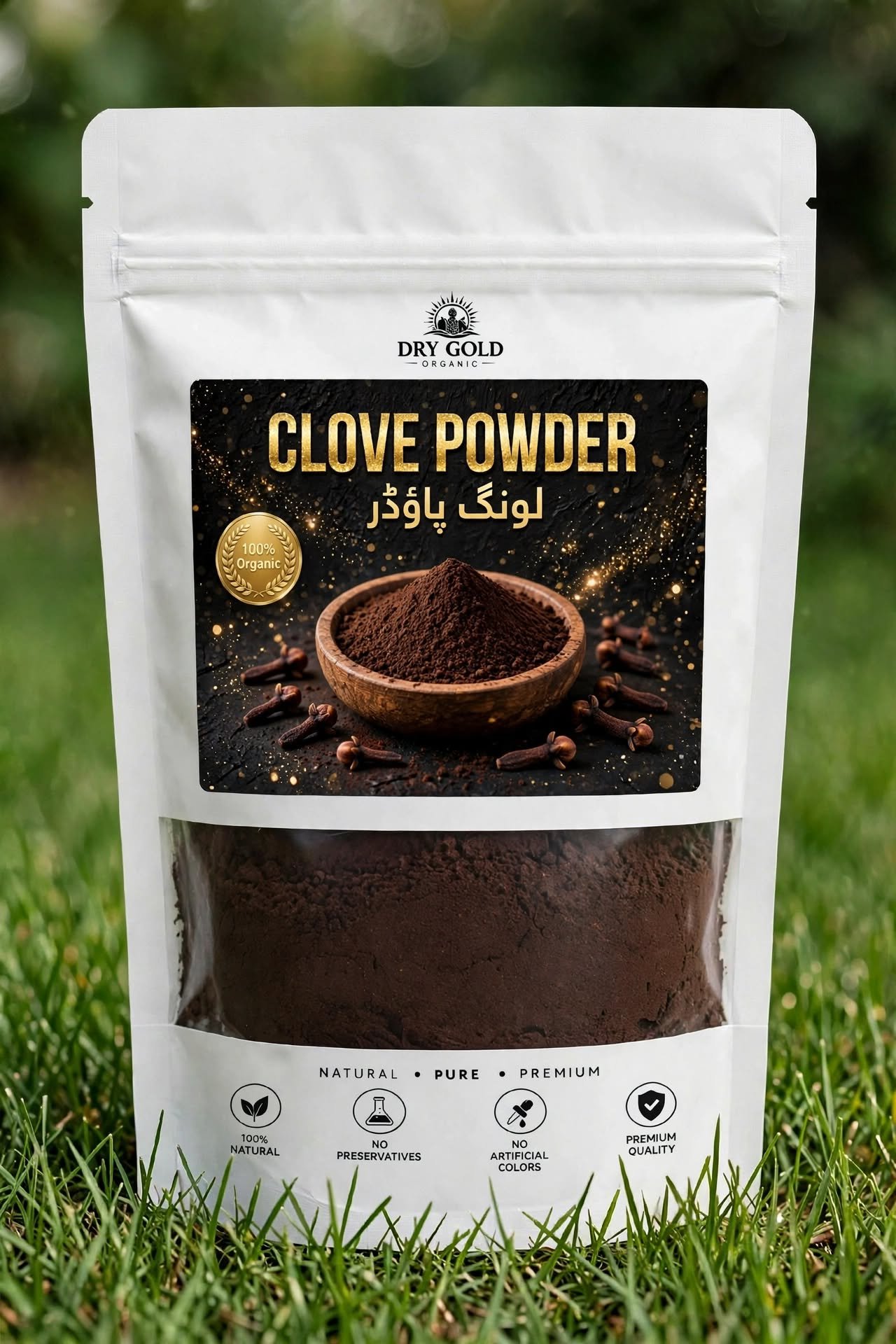 Dry Gold Organic Clove Powder pouch